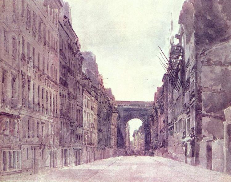 Thomas Girtin Rue Saint-Denis in Paris